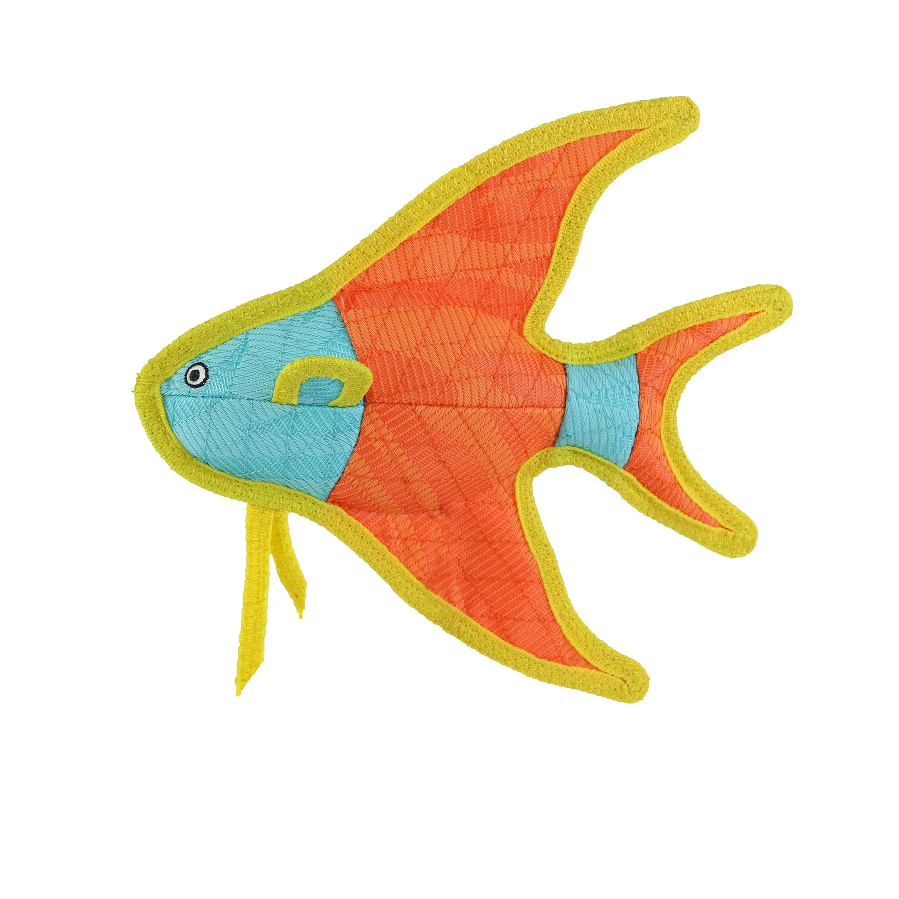 DuraForce Angel Fish - Orange, Durable, Squeaky Dog Toy