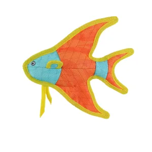 DuraForce Angel Fish - Orange, Durable, Squeaky Dog Toy