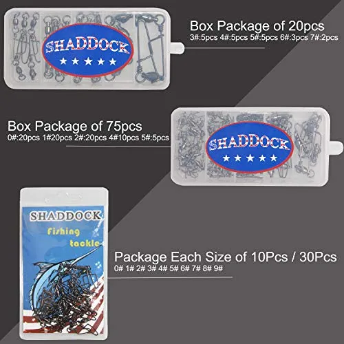 Easy Catch 10 Pack 9# High-Strength Fishing Ball Bearing Swivel with Coastlock Snap, Strong Welded Ring