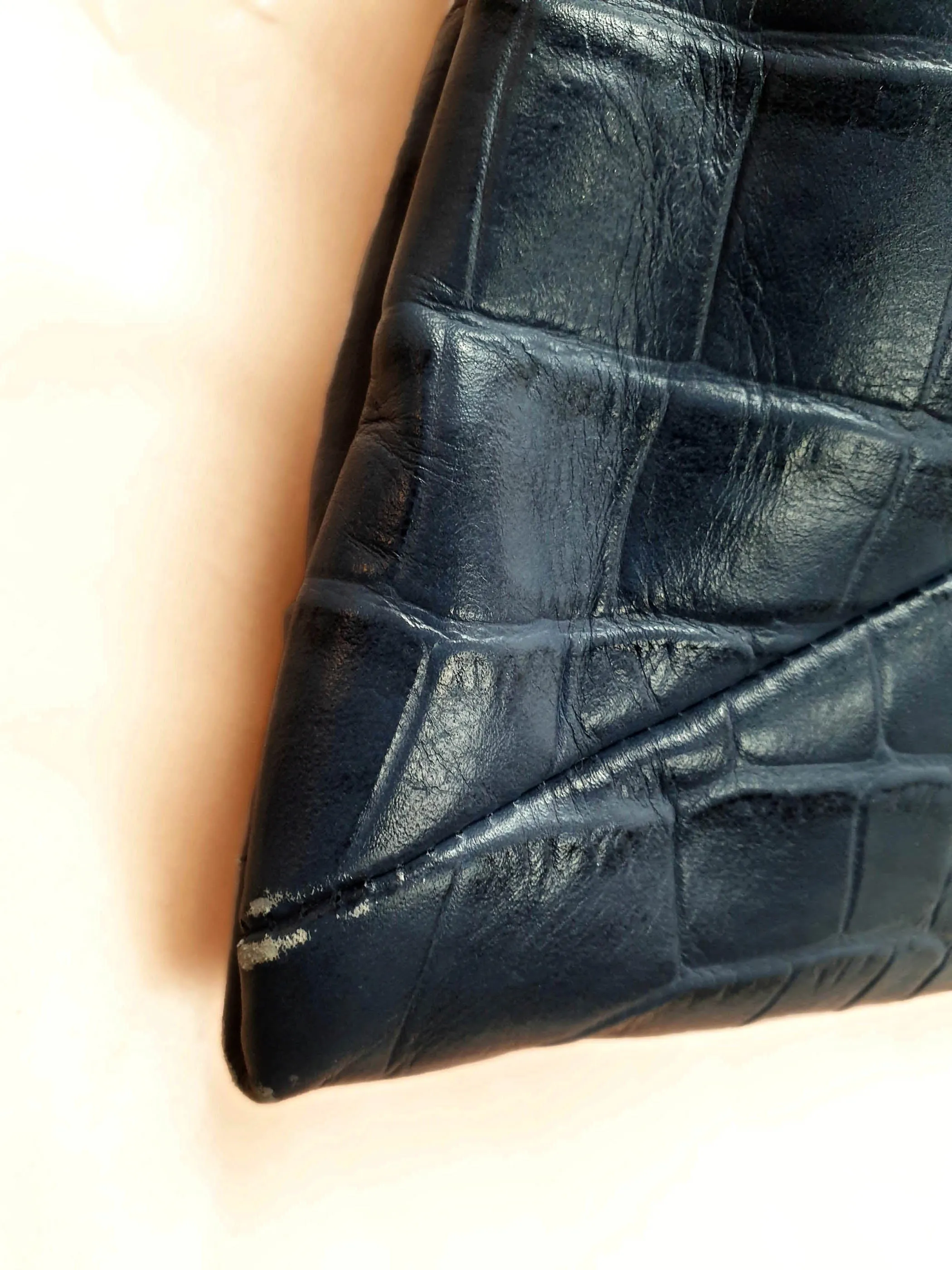 Elk large blue leather backpack