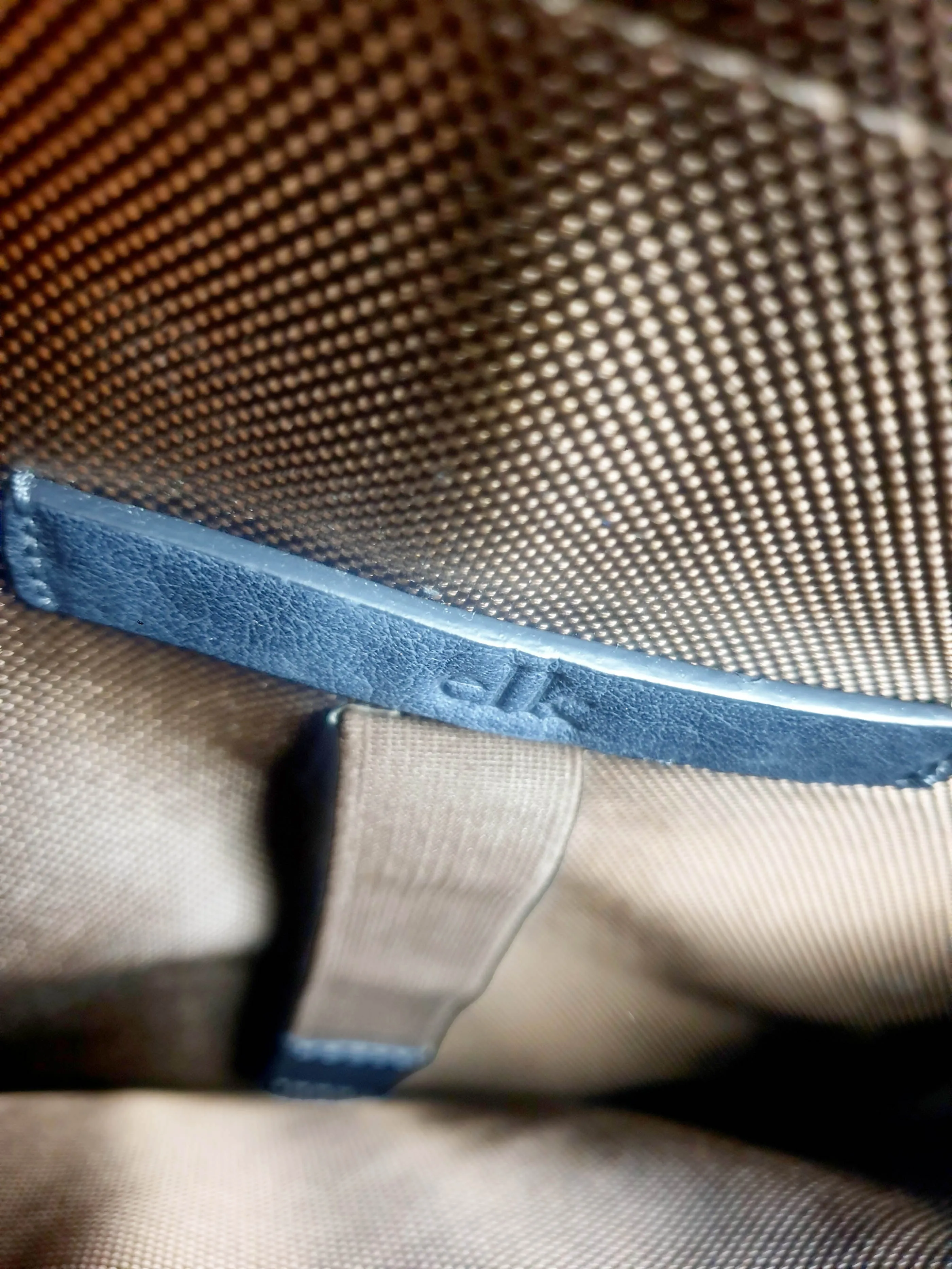 Elk large blue leather backpack