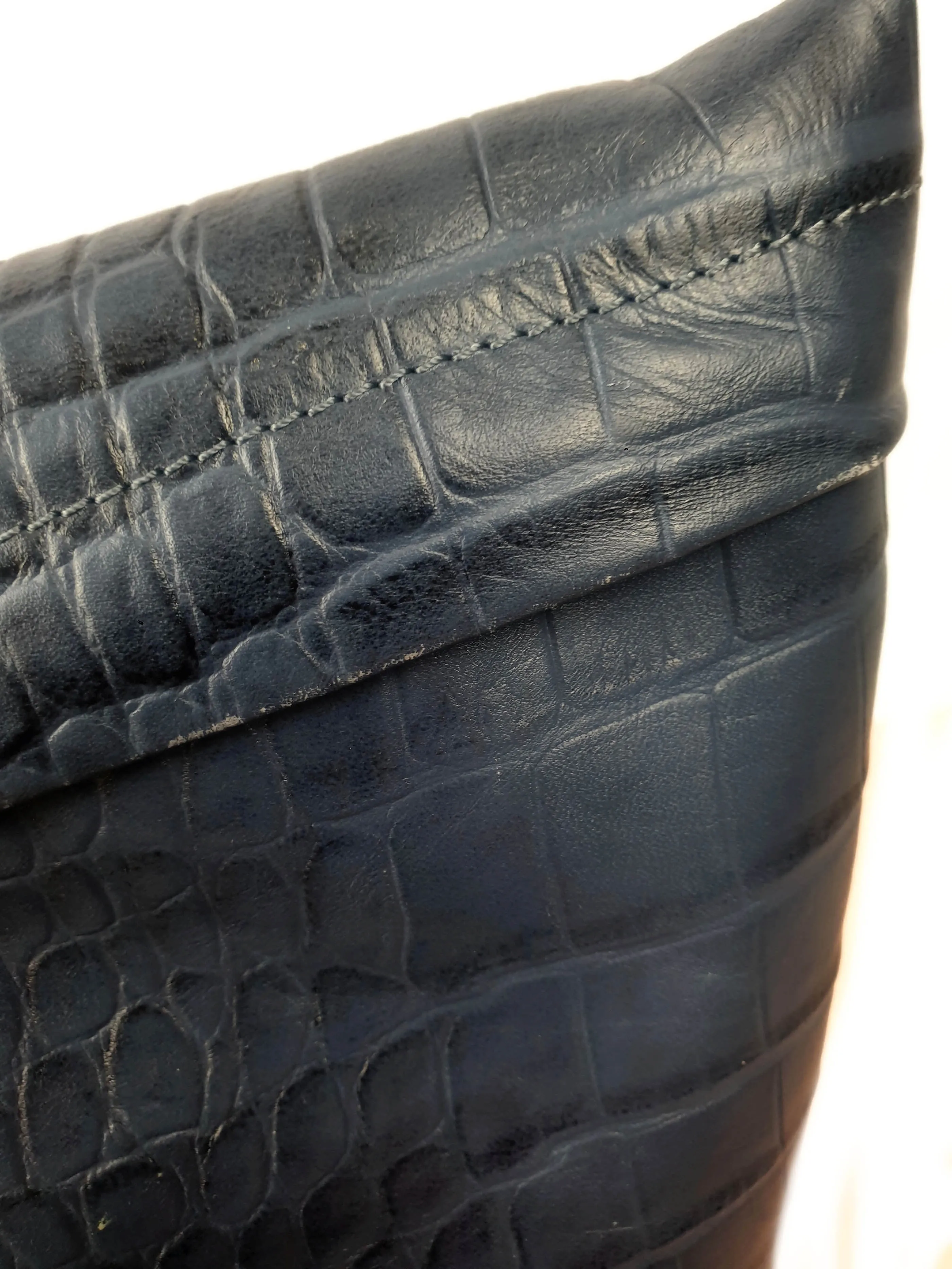 Elk large blue leather backpack