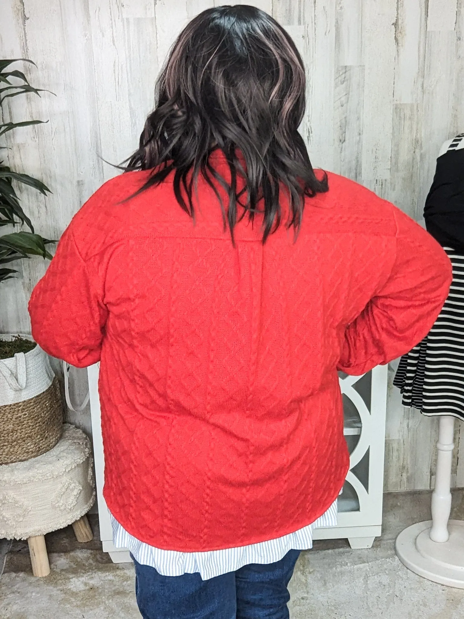 Emaline Premium Lightweight Cable Knit Shacket (5 colors)