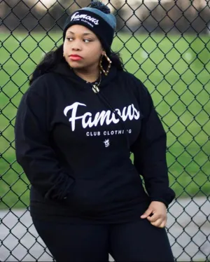 FAMOUS SCRIPT HOODIE (BLK/RYL)
