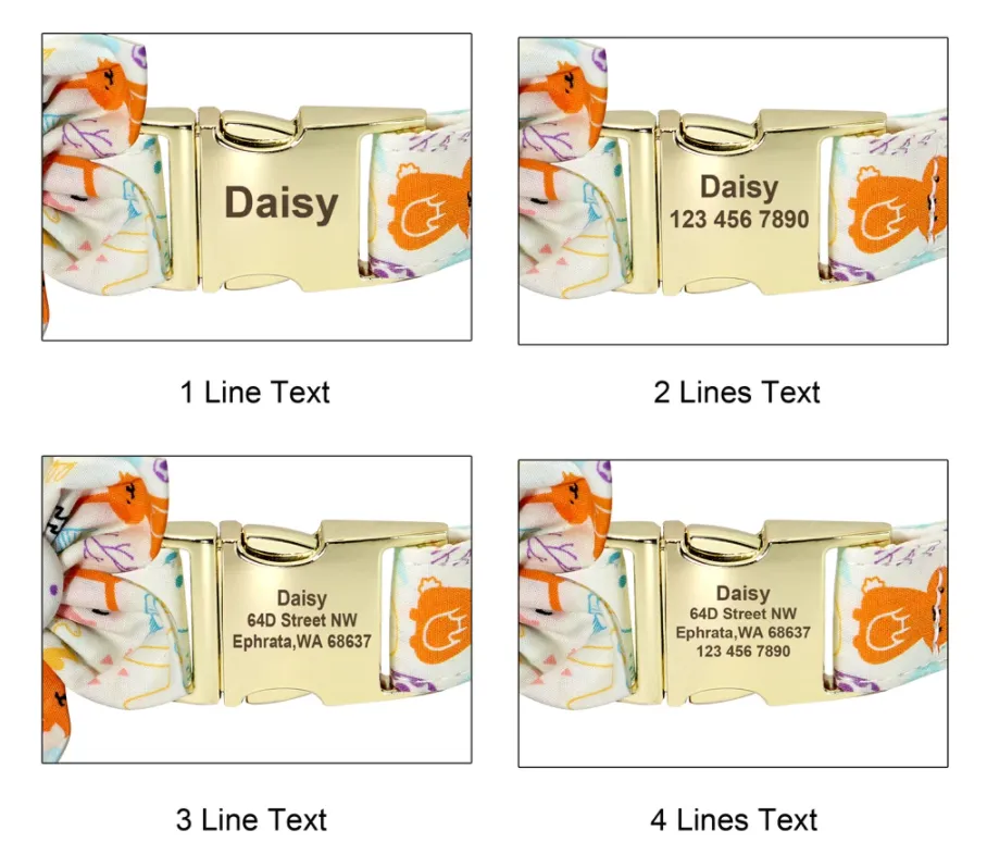 Floral Dog Collars | Personalized Dog ID Collars