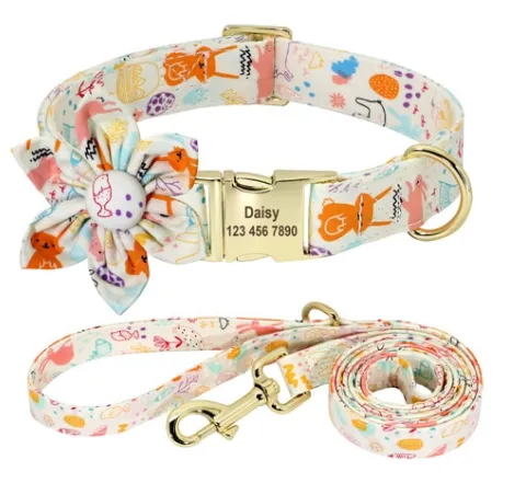 Floral Dog Collars | Personalized Dog ID Collars