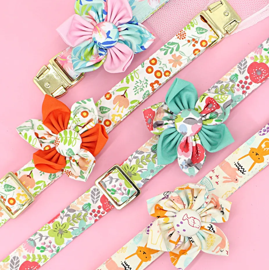 Floral Dog Collars | Personalized Dog ID Collars