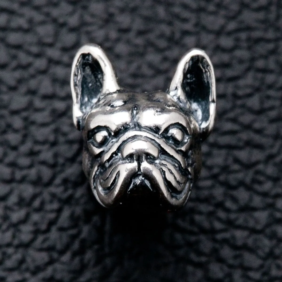 French Bulldog Head Sterling Silver Earrings