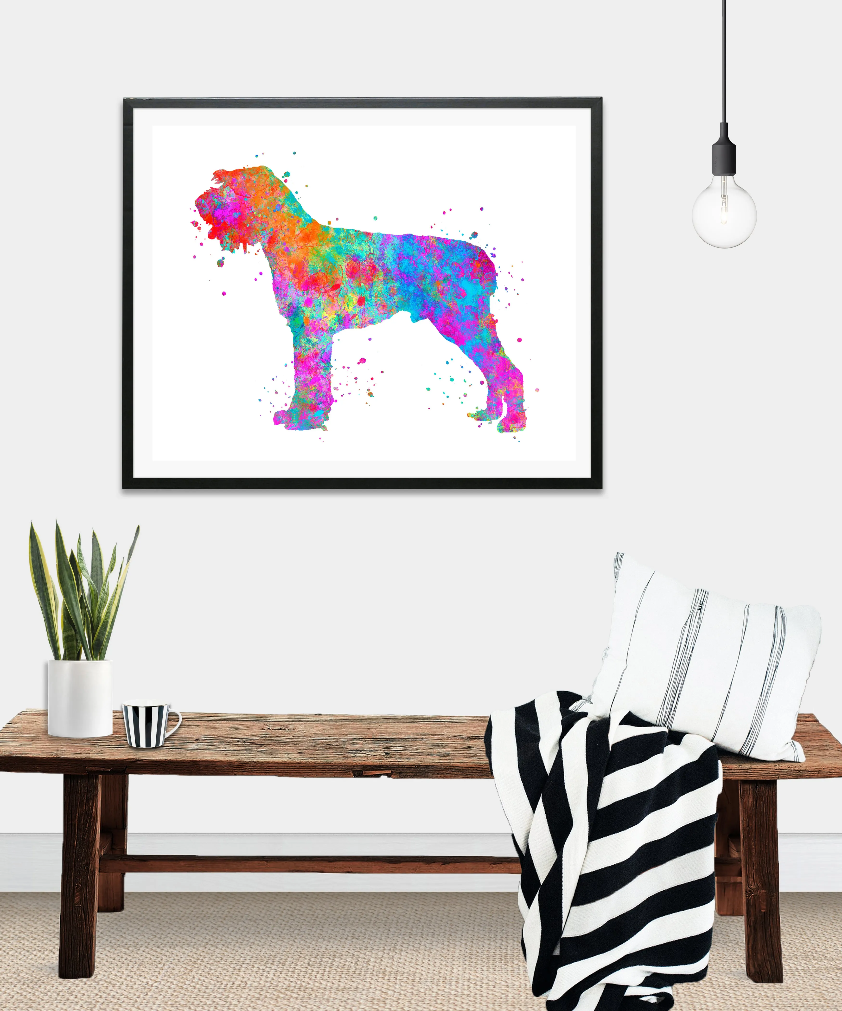 German Wirehaired Art Print - Unframed