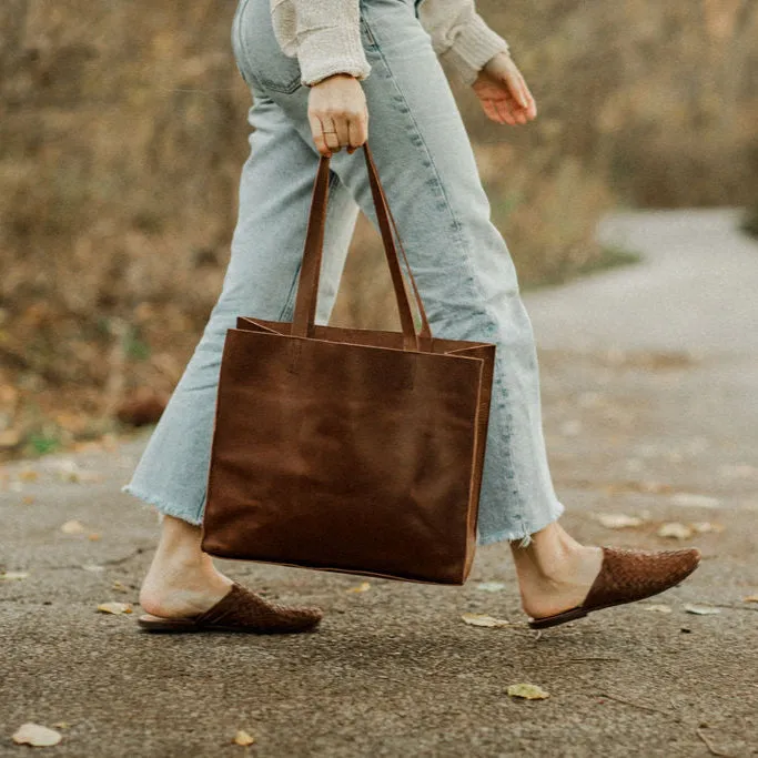 Heritage Leather Tote {Espresso}