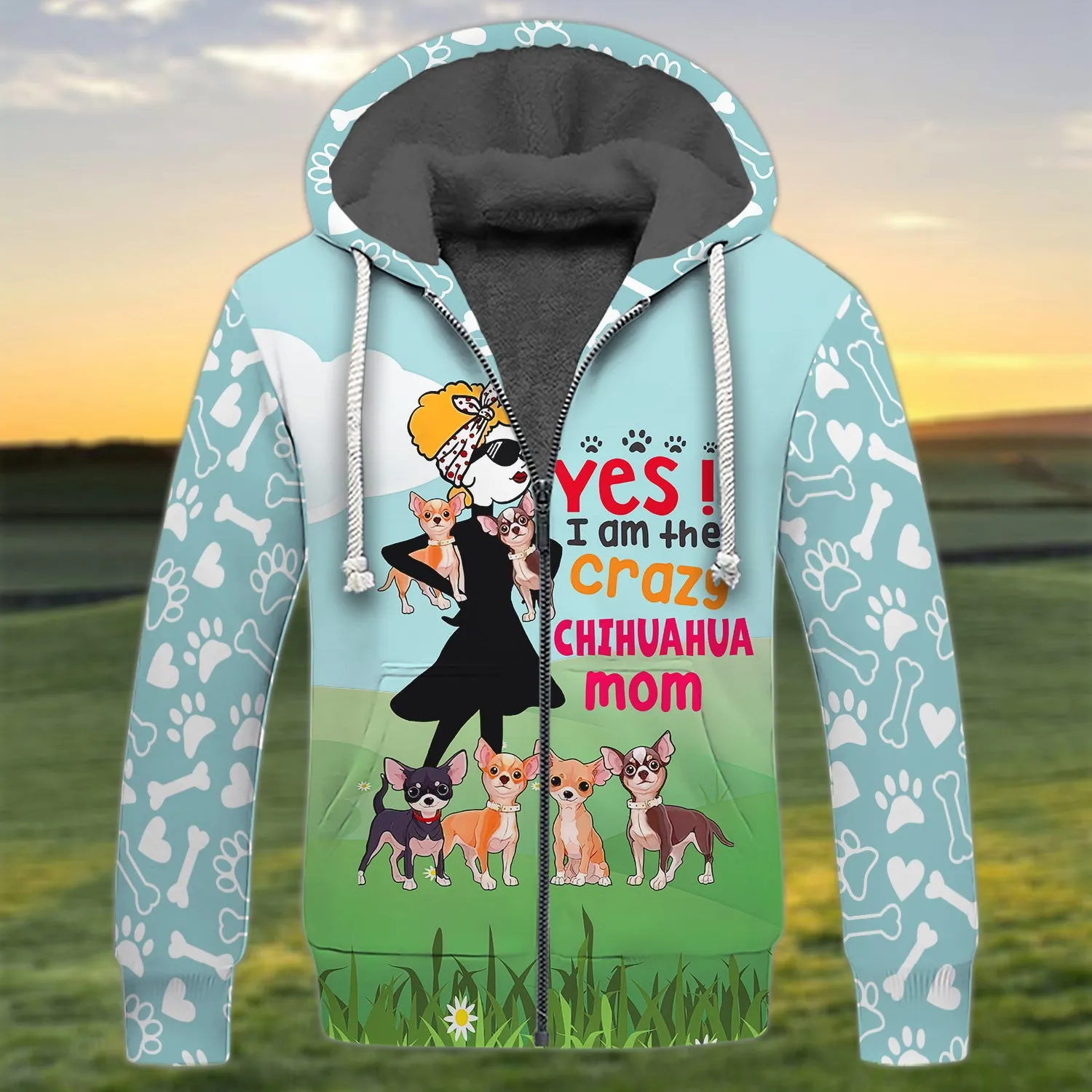 I'm The Crazy Chihuahua Mom 3D Shirt For Chihuahua Dog Lovers
