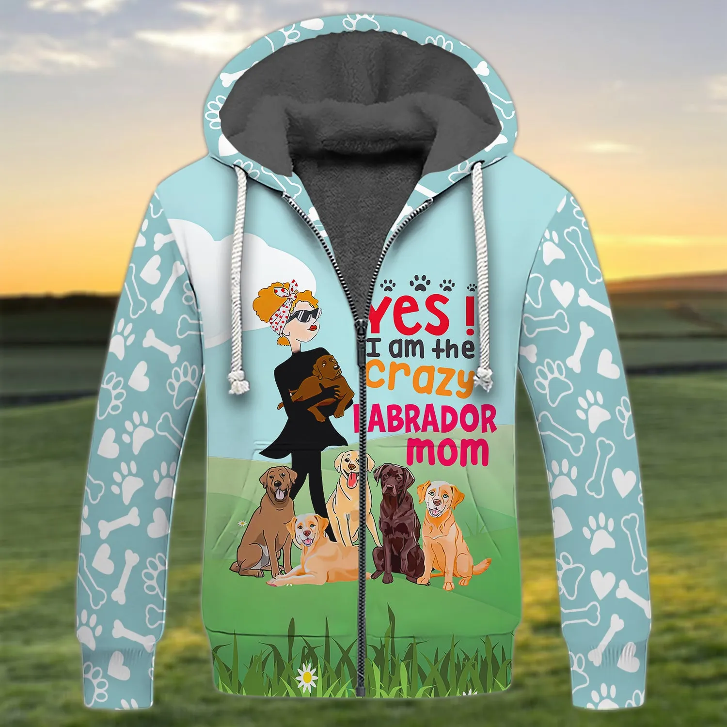 I'm The Crazy Labrador Mom 3D Shirt For Labrador Retriever Dog Lovers