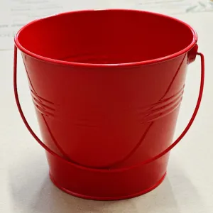 Kid's Little Red Metal Bucket
