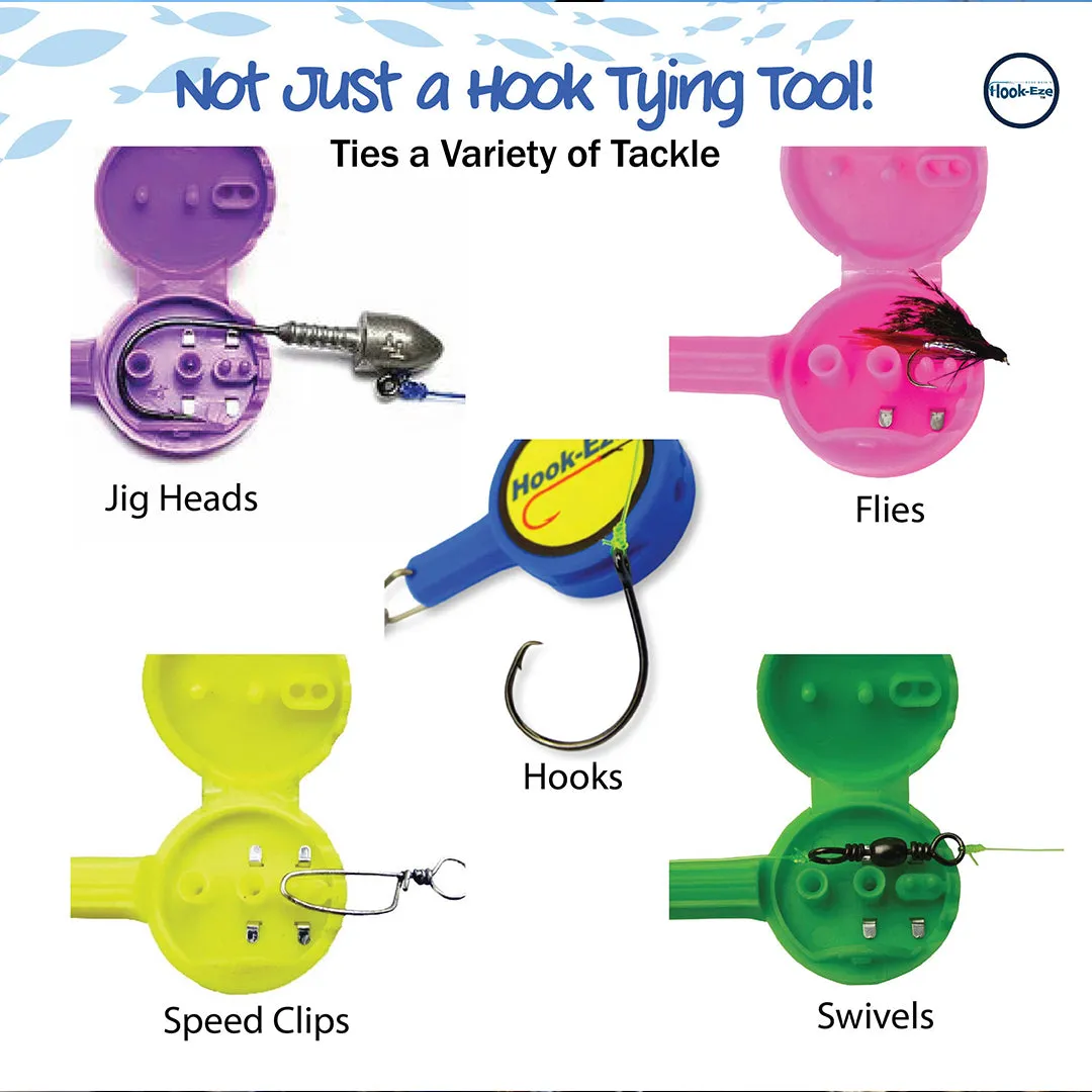 Large Hook Eze Fishing Knot Tying Tool Twin Pack in Green