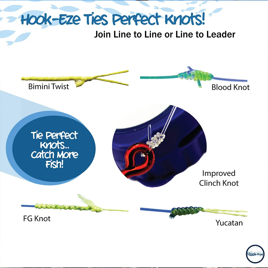 Large Hook Eze Fishing Knot Tying Tool Twin Pack in Green