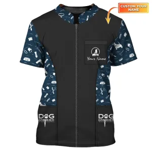 Latest Dog Groomer Pesonalized Shirt Grooming Uniform T-Shirt [ Non Workwear]