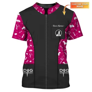 Latest Dog Groomer Pesonalized Shirt Grooming Uniform T-Shirt [ Non Workwear]