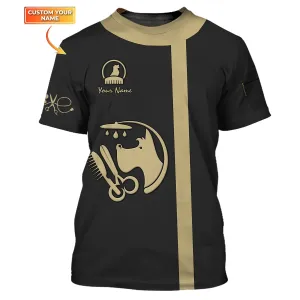 Latest Dog Groomer Pesonalized Shirt Grooming Uniform T-Shirt [Non Workwear]