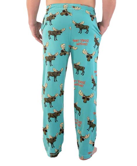 Lazy One Men's Blue Don't Moose With Me Pj Pant