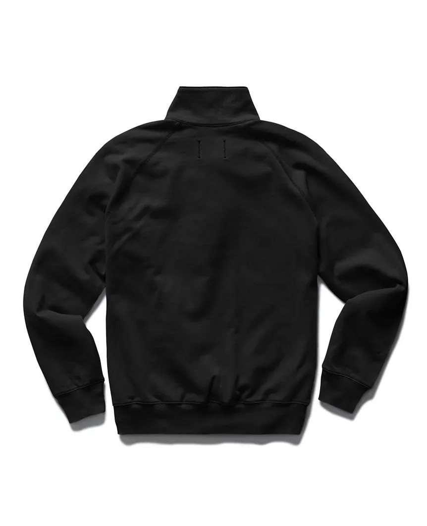 Lightweight Terry Quarter Zip Black