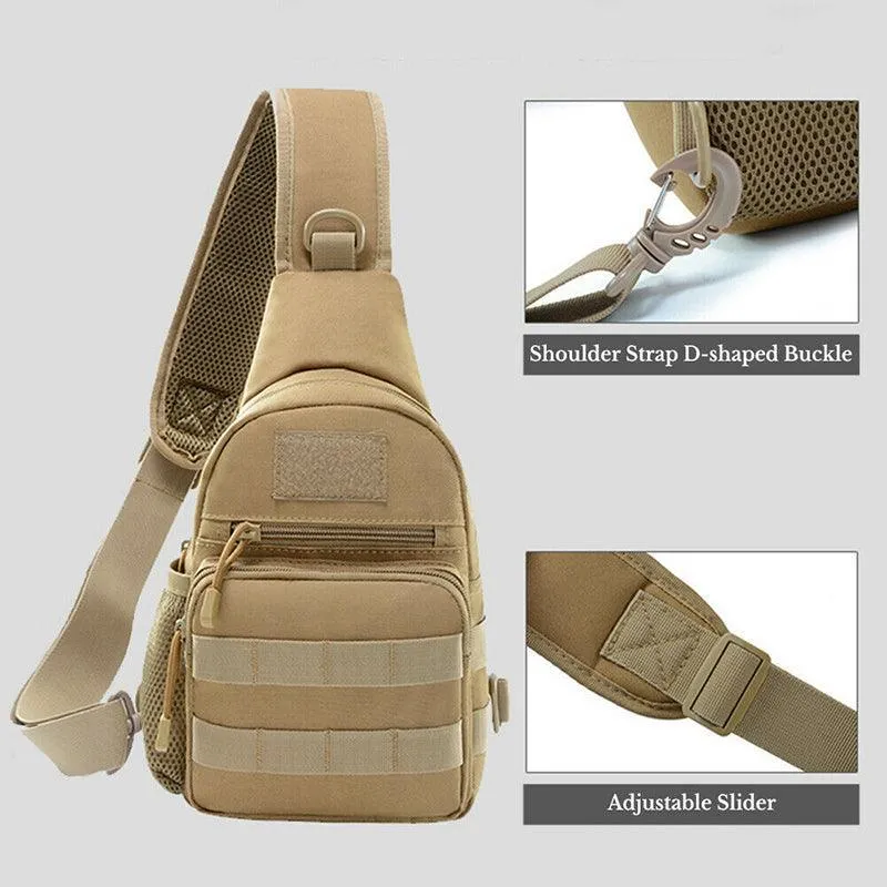 Man Shoulder Backpack Chest Bag Small Sling Cross Body Satchel Bag Outdoor