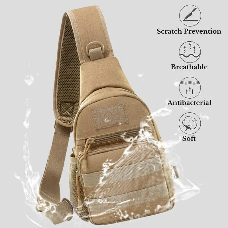 Man Shoulder Backpack Chest Bag Small Sling Cross Body Satchel Bag Outdoor