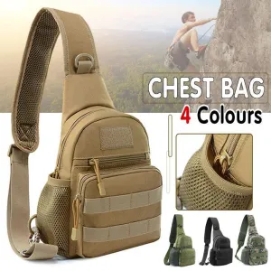 Man Shoulder Backpack Chest Bag Small Sling Cross Body Satchel Bag Outdoor