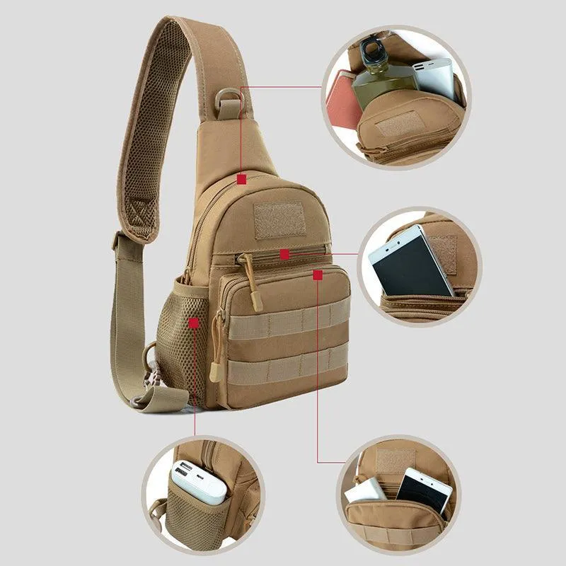 Man Shoulder Backpack Chest Bag Small Sling Cross Body Satchel Bag Outdoor