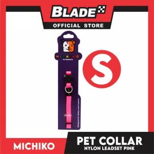 Michiko Nylon Collar Pink (Small) Pet Collar