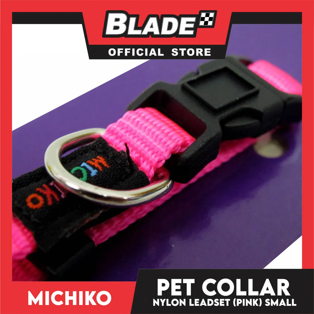 Michiko Nylon Collar Pink (Small) Pet Collar