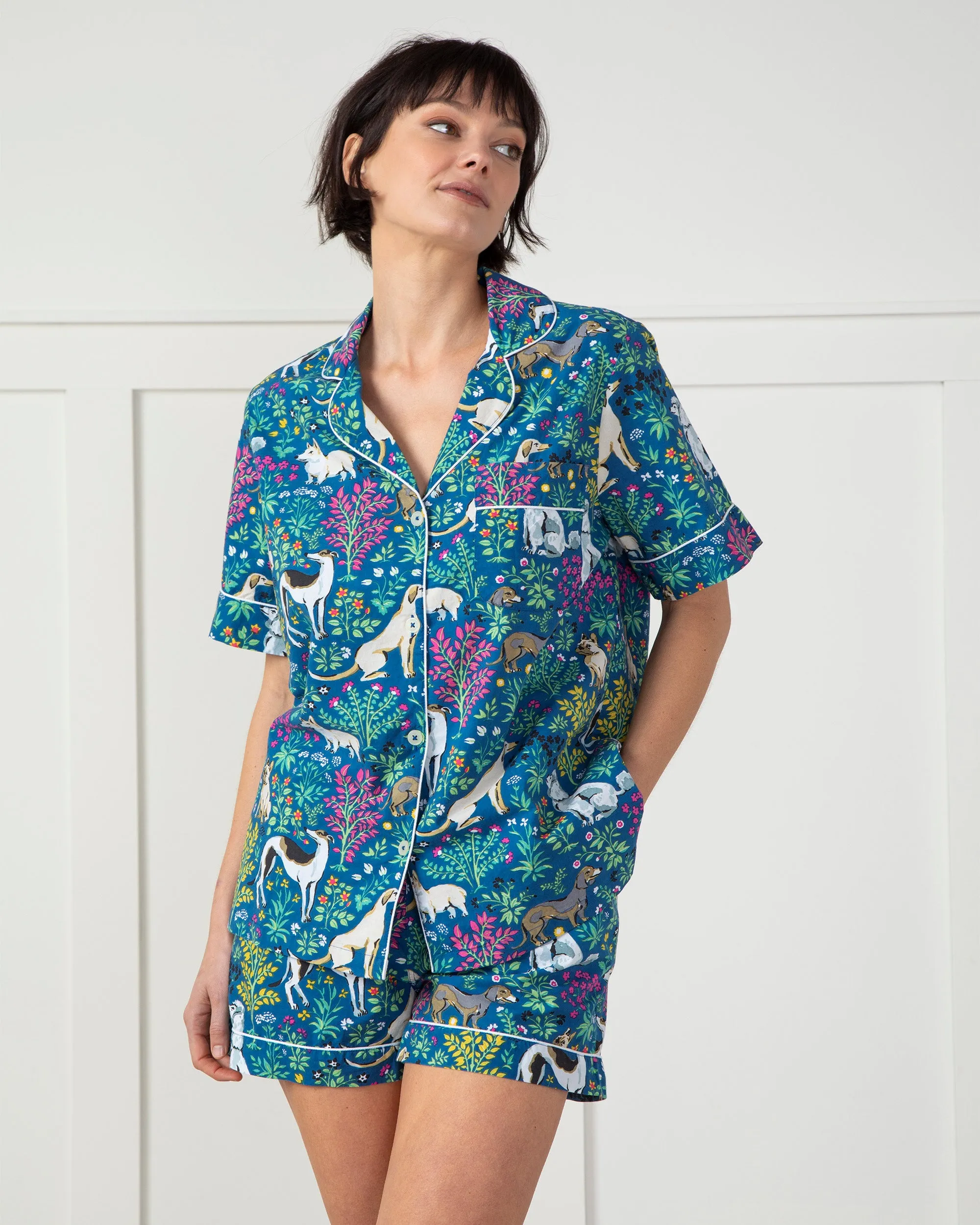 Must Love Dogs - Short PJ Set - Indigo