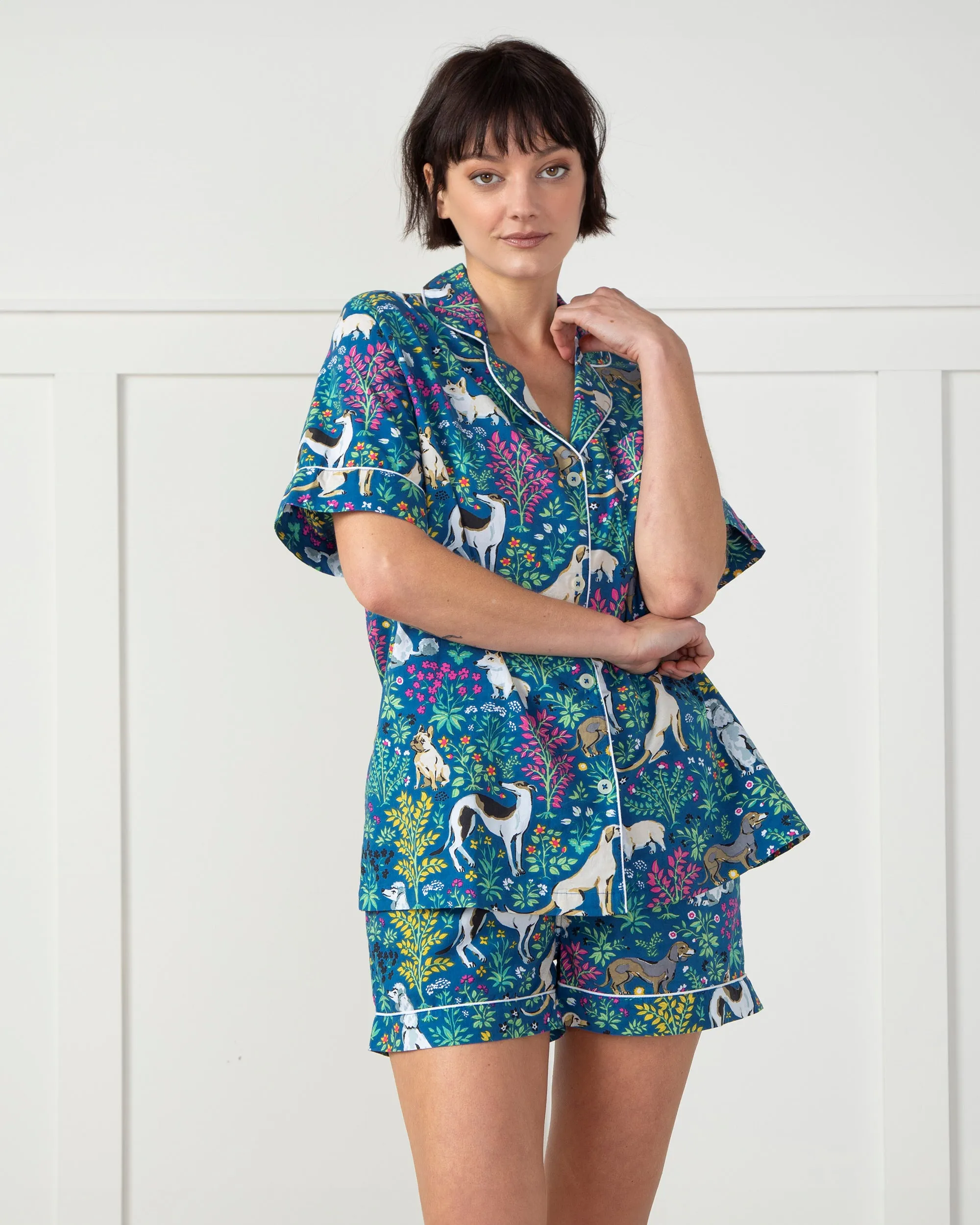 Must Love Dogs - Short PJ Set - Indigo