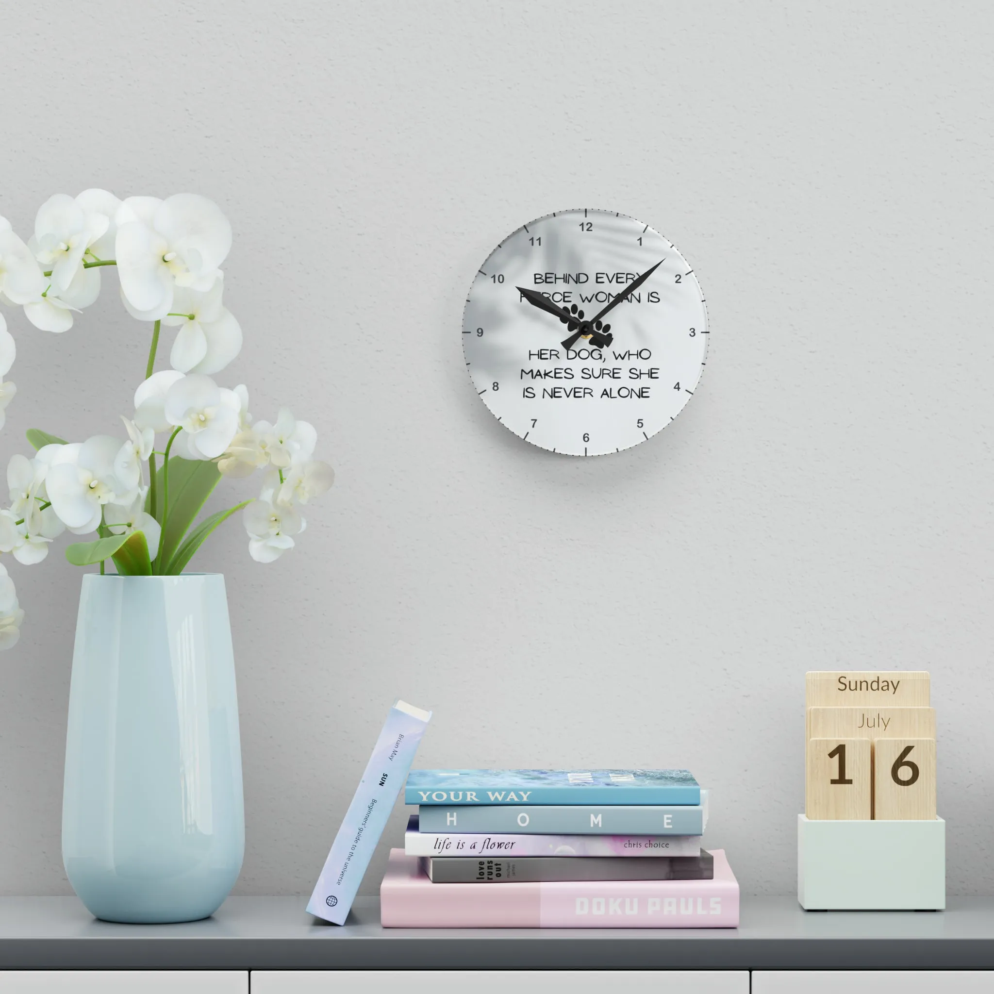 Never Alone Wall Clock