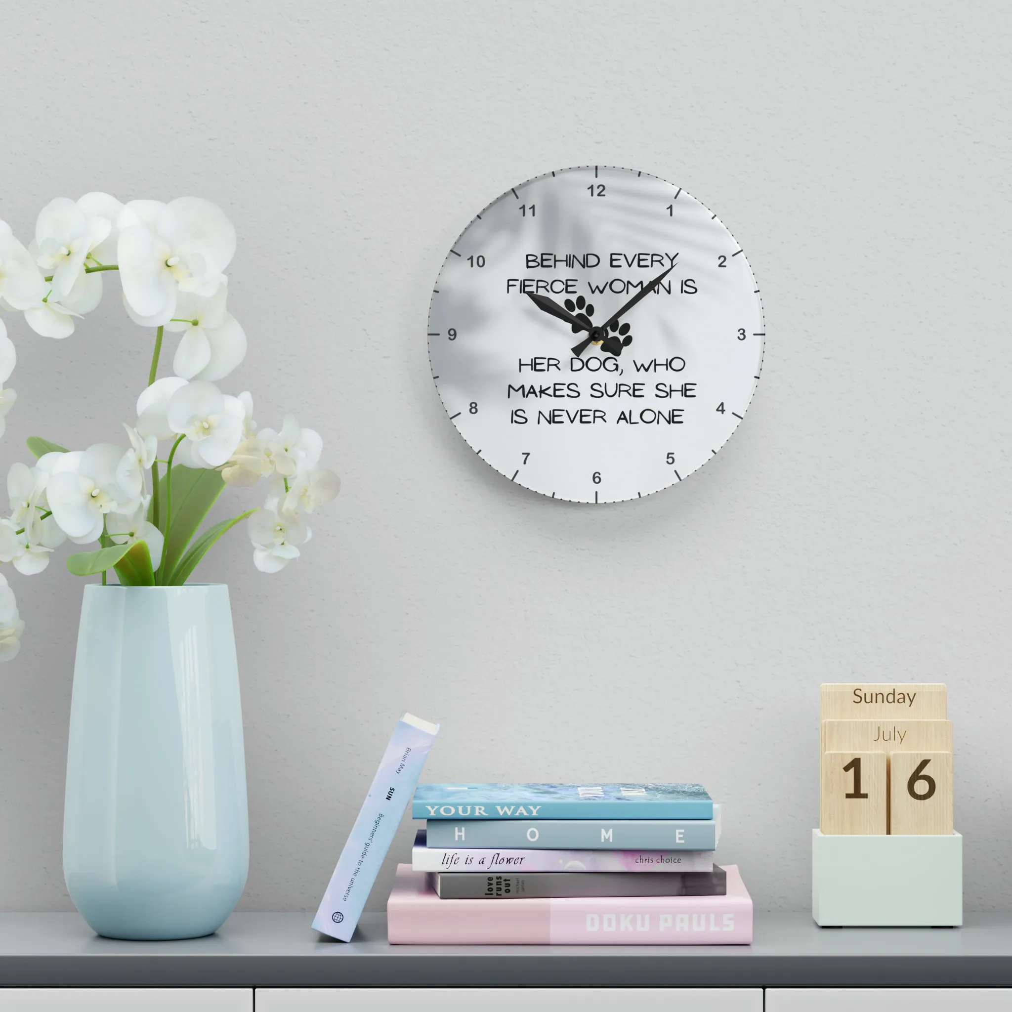 Never Alone Wall Clock