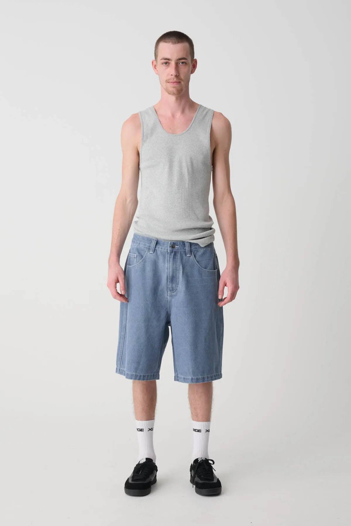 OG BULL DENIM 91 SHORT - MID BLUE