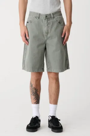 PEACE MAN BULL DENIM SHORT - OLIVE GREY