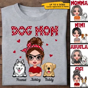 Polka Dot Pattern Doll Dog Mom Gift For Dog Lovers Personalized Shirt