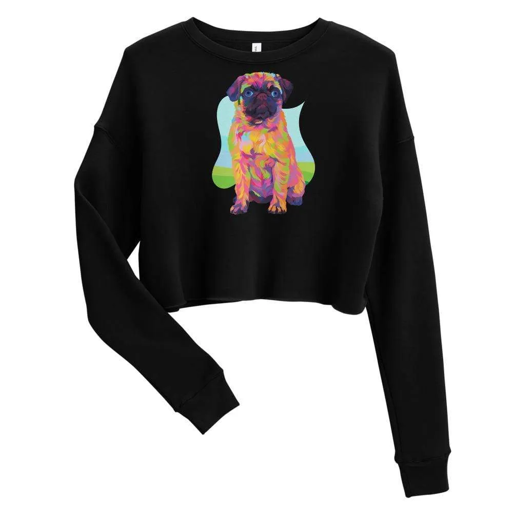 Pug Dog Crop Sweatshirt