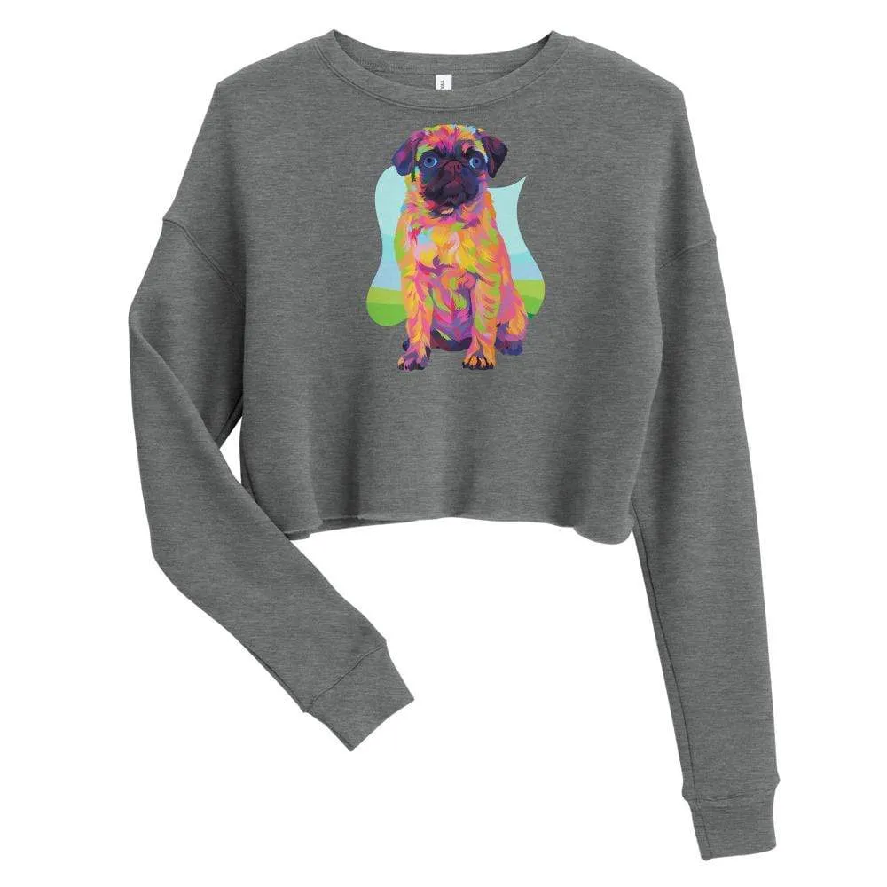 Pug Dog Crop Sweatshirt