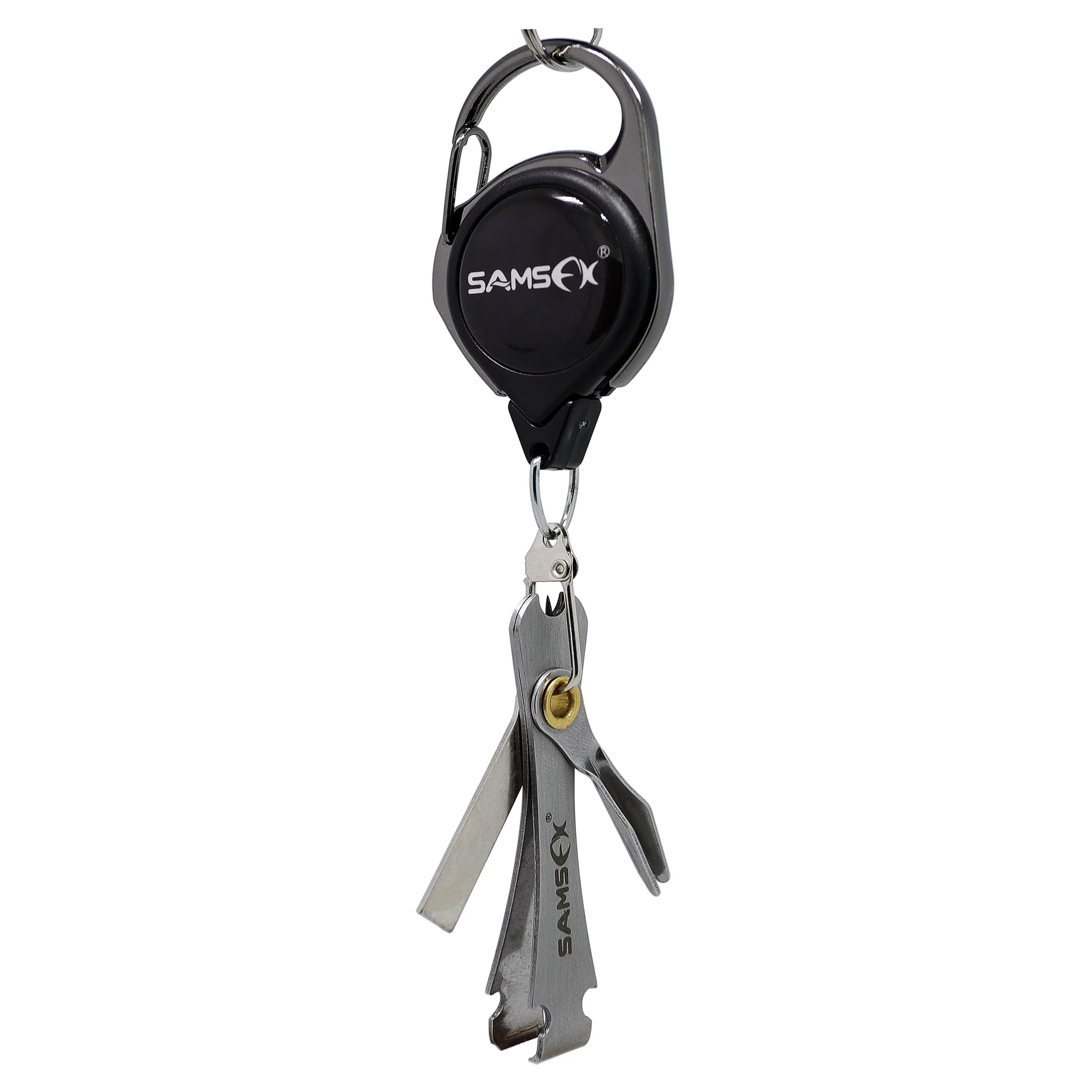 SAMSFX Fast Nail Knot Tying Tool 4 in 1 Fly Fishing Clippers Nippers Line Cutter