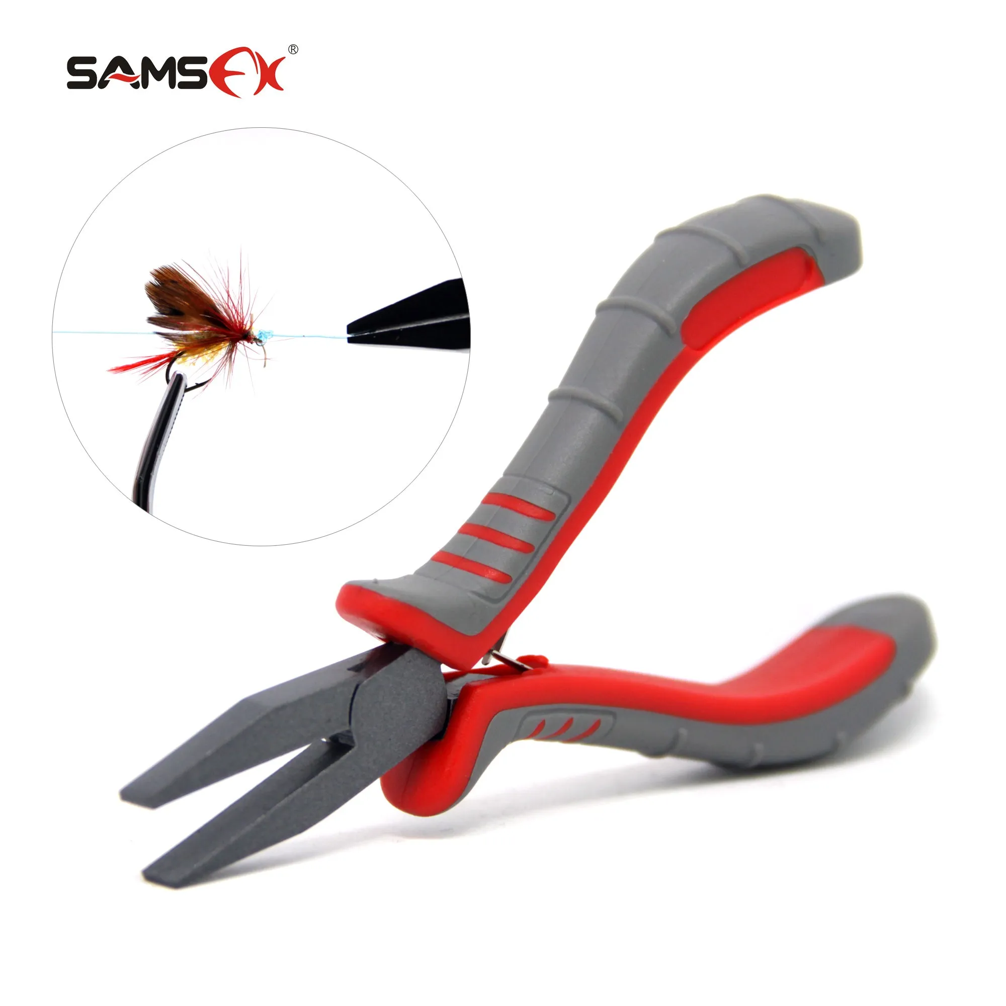 SAMSFX Flat Nose Pliers Knot Puller and Fishing Hook Rigs Tying Tools