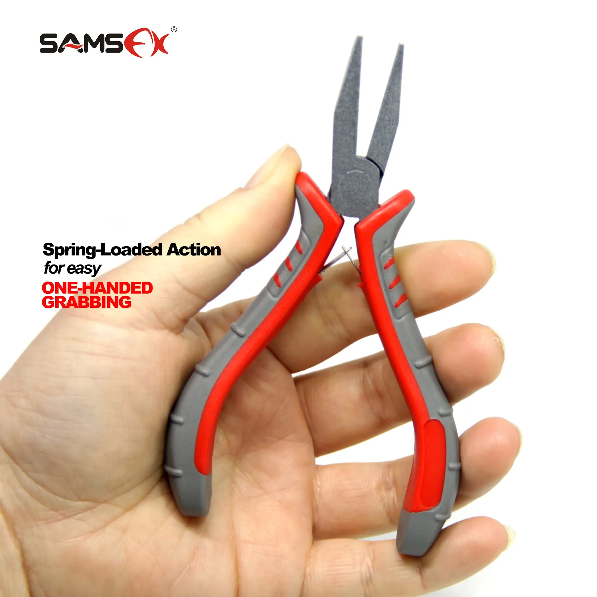 SAMSFX Flat Nose Pliers Knot Puller and Fishing Hook Rigs Tying Tools