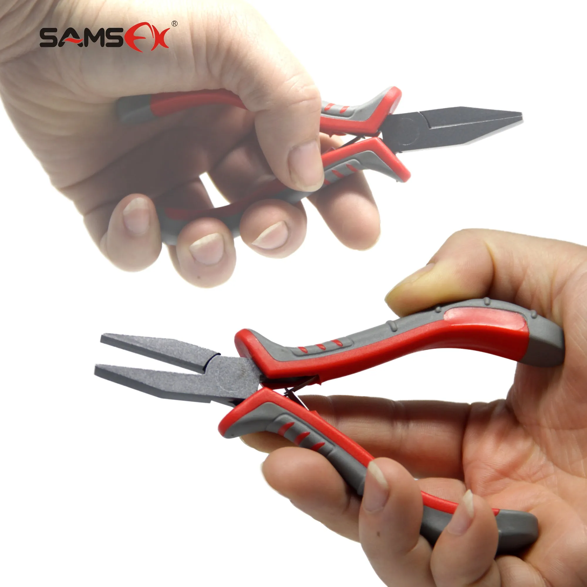 SAMSFX Flat Nose Pliers Knot Puller and Fishing Hook Rigs Tying Tools