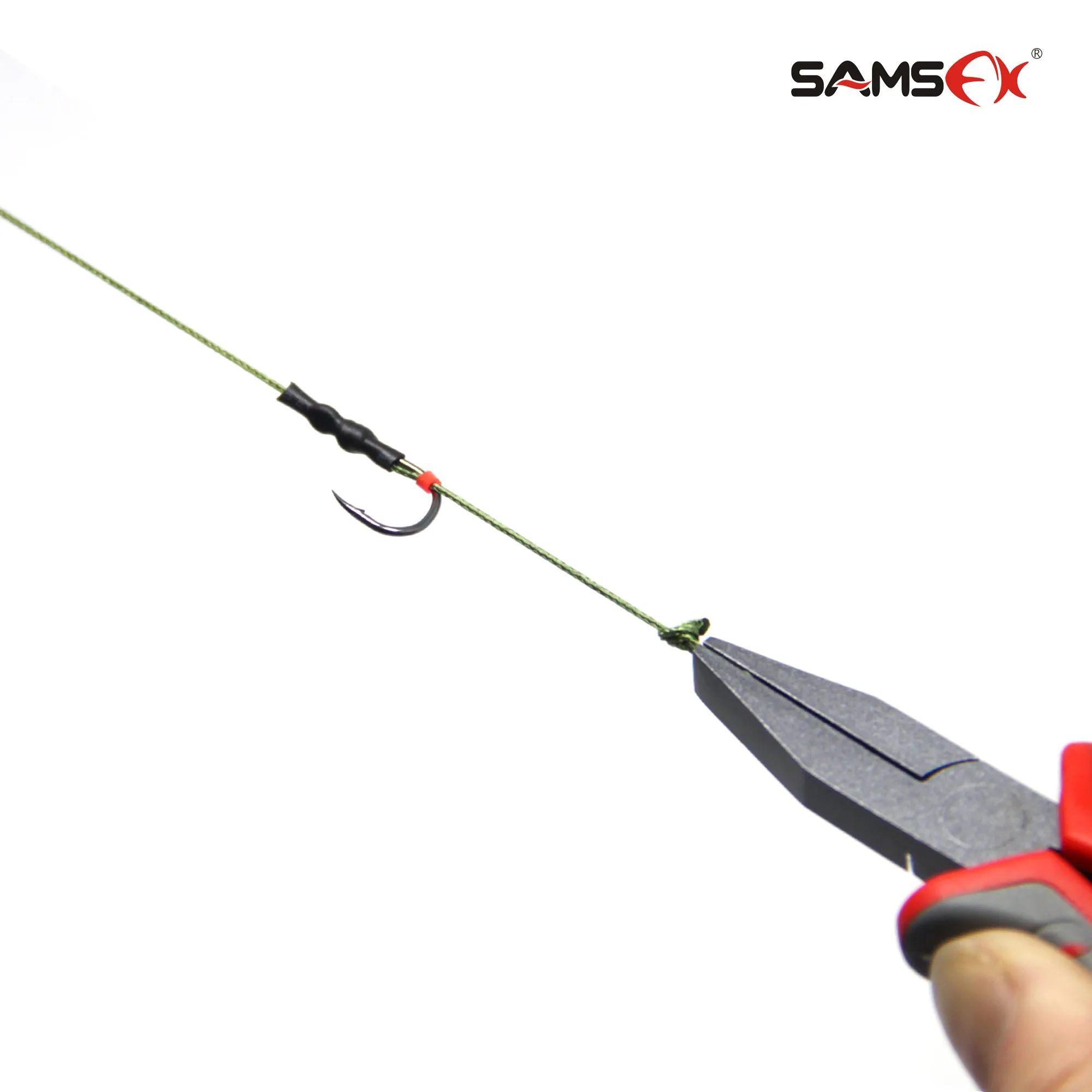 SAMSFX Flat Nose Pliers Knot Puller and Fishing Hook Rigs Tying Tools