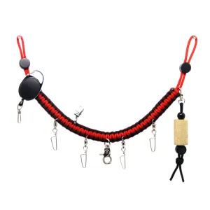 SAMSFX Fly Fishing Wader Lanyard w/ Fly Dryer and Zinger Retractors