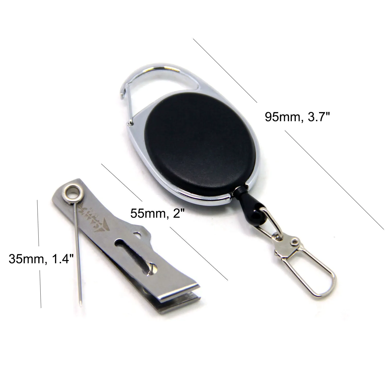 SAMSFX Jig Eye Cleaner Line Clipper and Hook Sharpener Kit Fly Fishing Tools