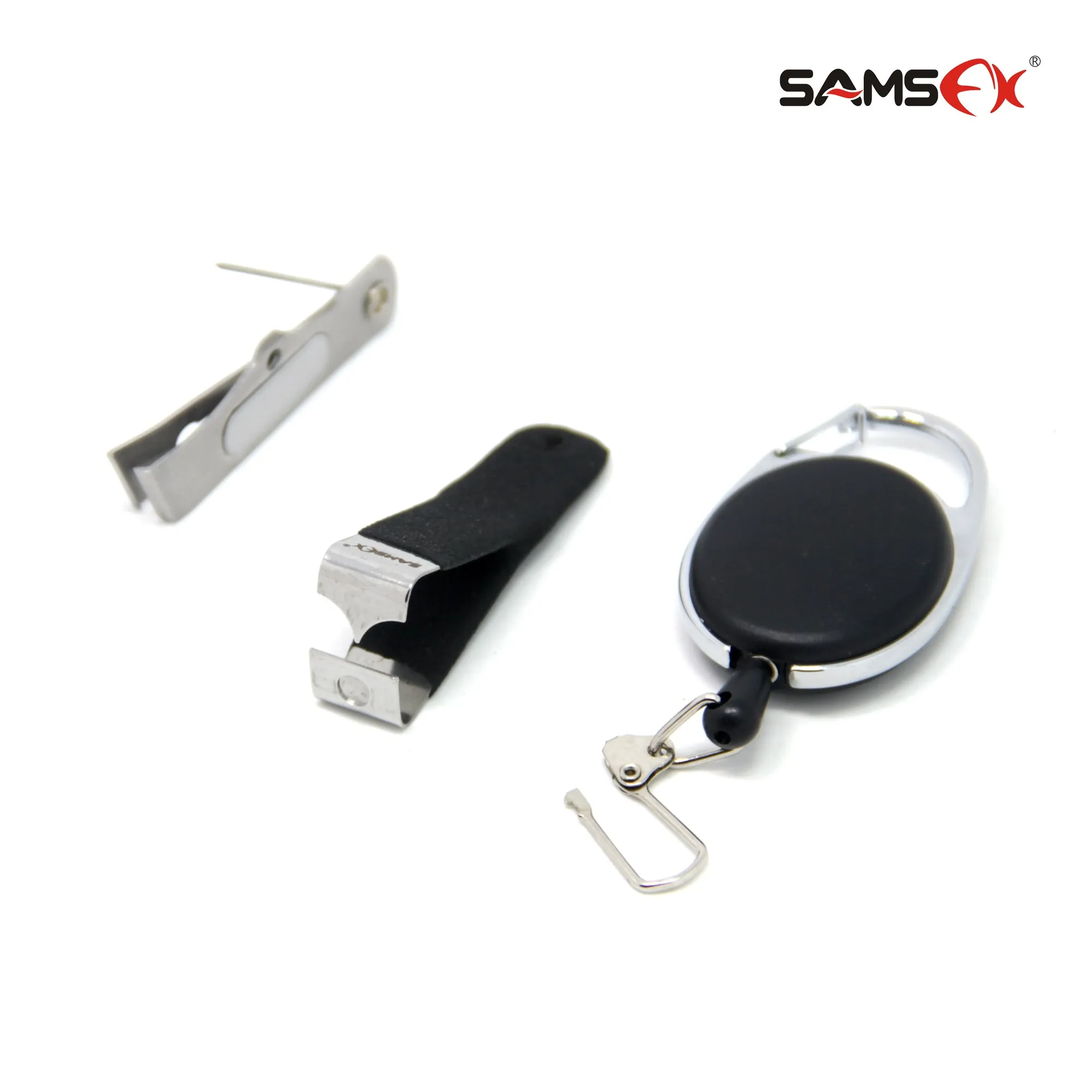 SAMSFX Jig Eye Cleaner Line Clipper and Hook Sharpener Kit Fly Fishing Tools