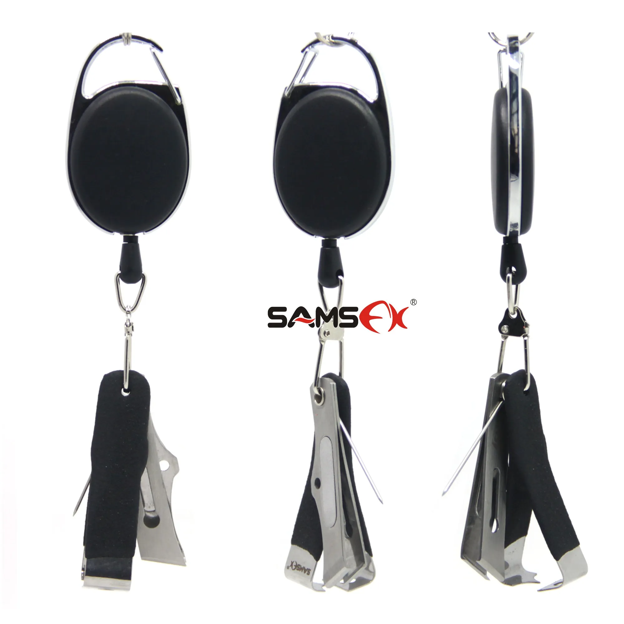 SAMSFX Jig Eye Cleaner Line Clipper and Hook Sharpener Kit Fly Fishing Tools