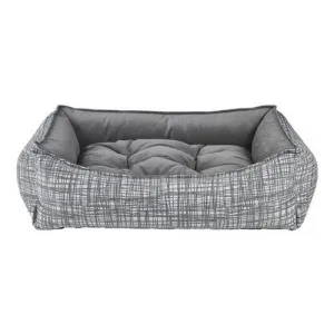 Scoop Bolstered Dog Bed — Jacquard Tribeca / MicroVelvet Dusk
