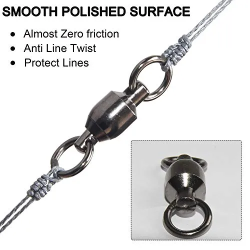 Shaddock Fishing 25 Pack 100% Copper 35lb-390lb High Strength Fishing Ball Bearing Swivels Fish Swivel Connectors with Strong Solid Welded Rings (Size 3 (130lb) 25 Pack)